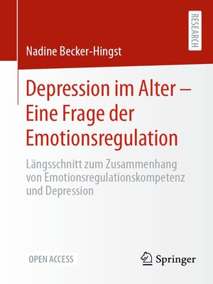 cover image of Depression im Alter – Eine Frage der Emotionsregulation